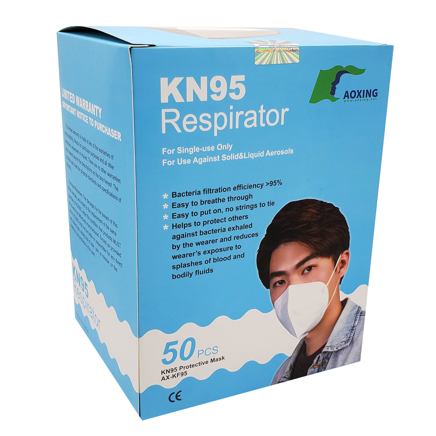 KN95 FDA Certified Respirator Box of 50 Respirators